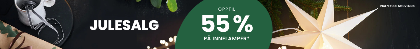Julesalg - opp til 55% på innebelysning*