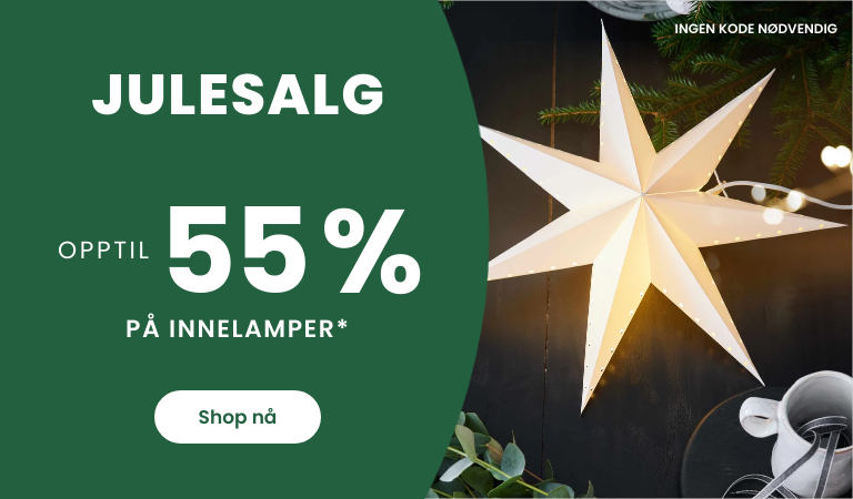 Julesalg - opp til 55% på innebelysning*